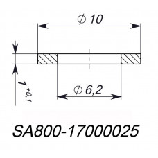 Шайба 6.2x10x1мм, медь