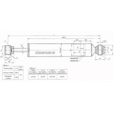 Амортизатор ГОПП снегохода VIKINGS600/S800 (см.аналоги - JU076536 или LU096018) (JU105292)